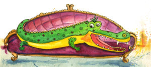 Иллюстрация крокодил к книге Сокровища Олимпиады